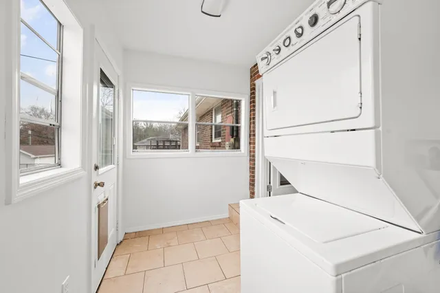 a view of a road with buildings