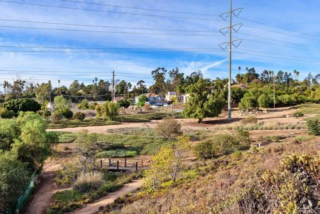 a view of a yard with an outdoor space