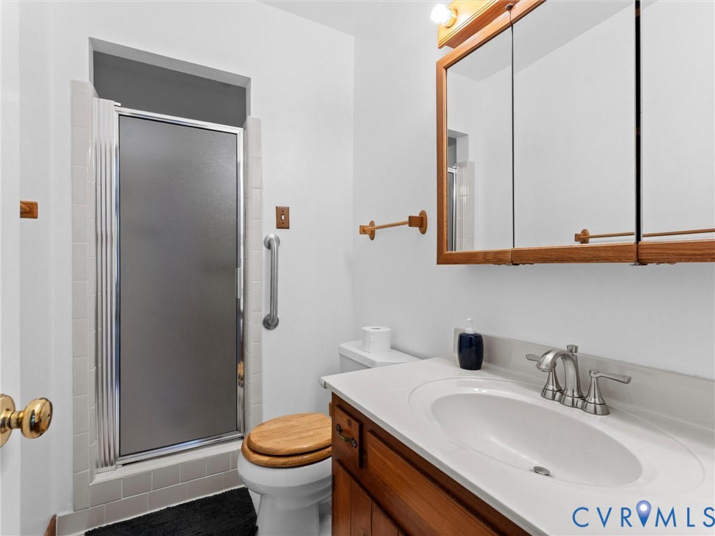 3524 Ludgate Road Chester, VA 23831 - Photo 29 of 44 Bathroom featuring a shower with a frosted glass d