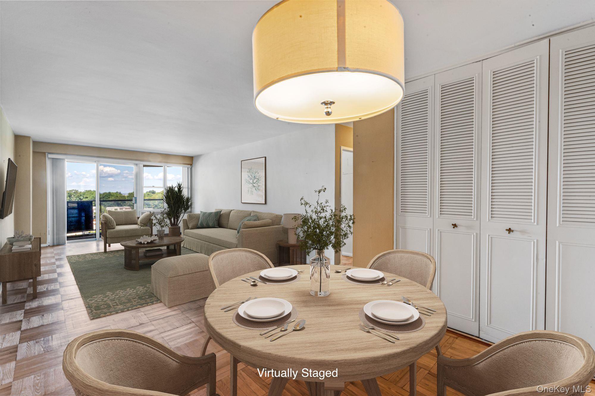 17-85 215th Street, Unit 6A Queens, NY 11360 - Photo 4 of 36 a view of a dining room with furniture and wooden floor