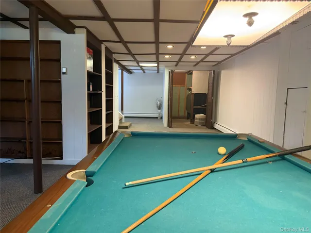 a view of room with racks