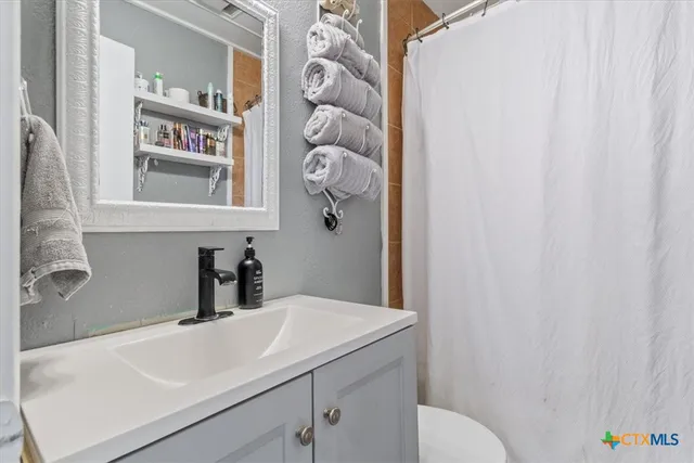 a bathroom with a sink and a toilet