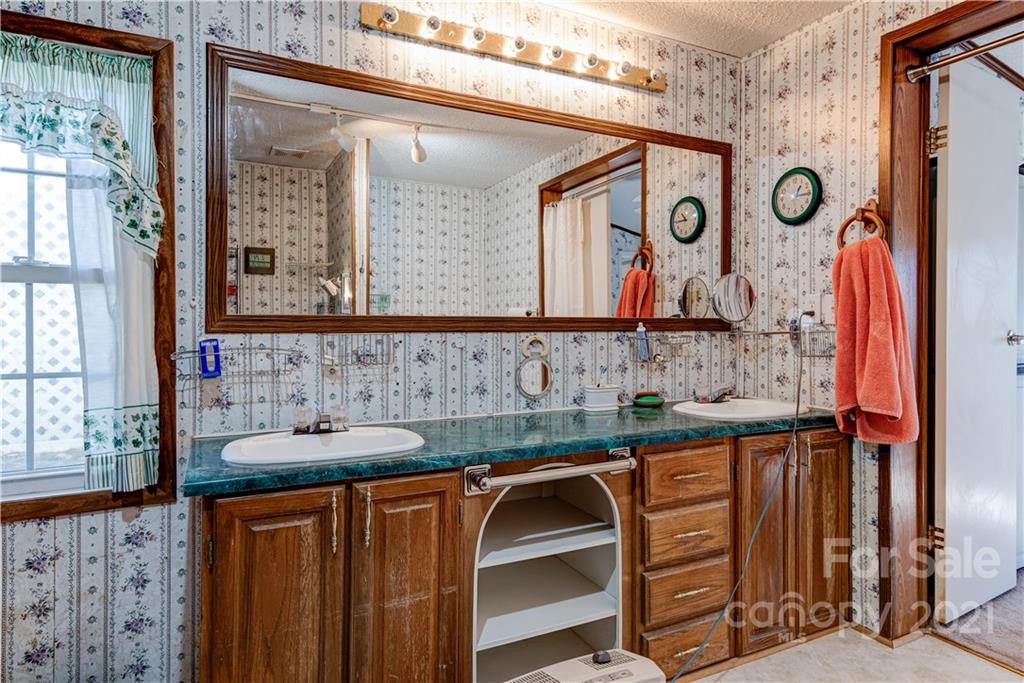 184 Terrys Gap Loop Road Fletcher, NC 28732 - Photo 16 of 28 a bathroom with a sink and a mirror