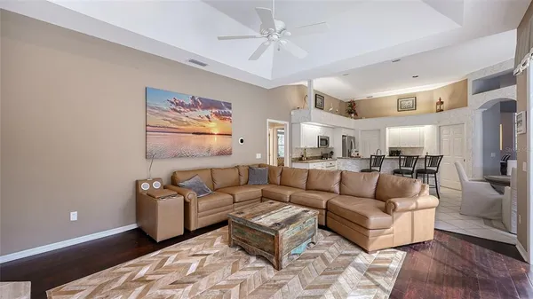 a living room filled with furniture