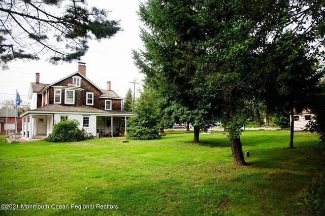 a house view with a garden space