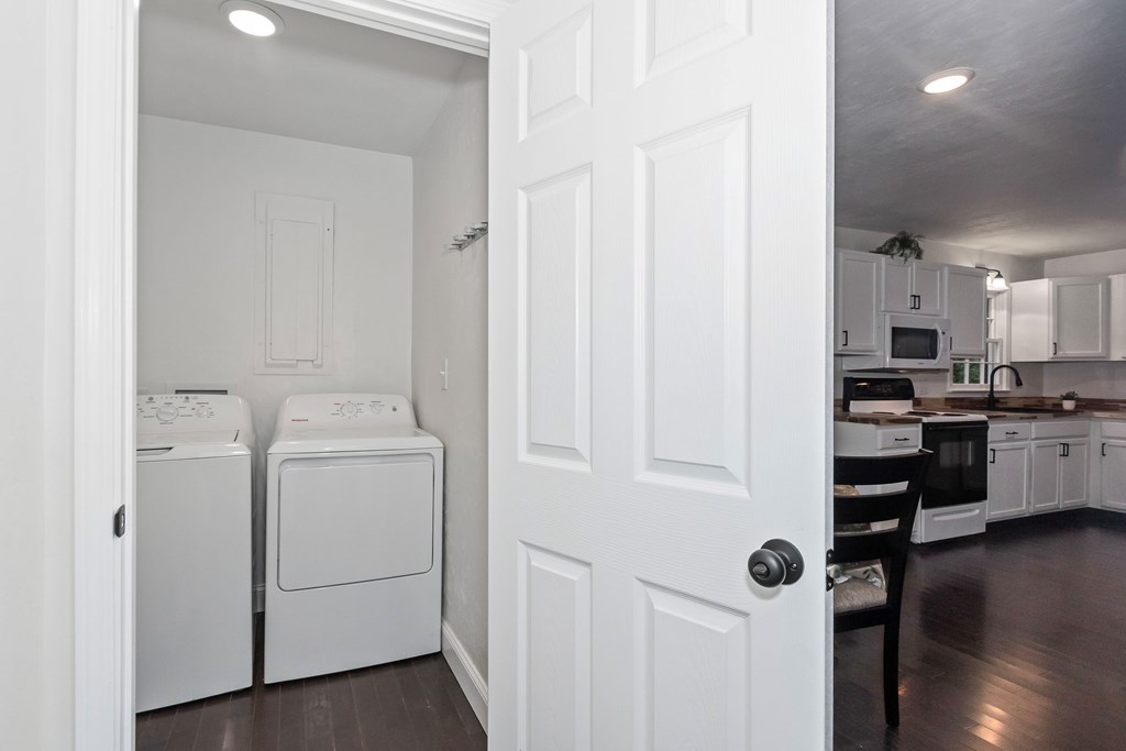 123 Quarry Road Andrews, NC 28901 - Photo 22 of 51 a view of storage and utility room with closet and wooden floor