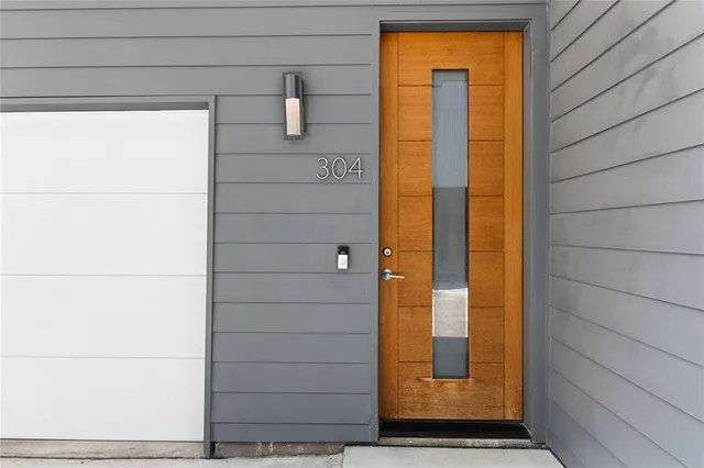 a view of front door
