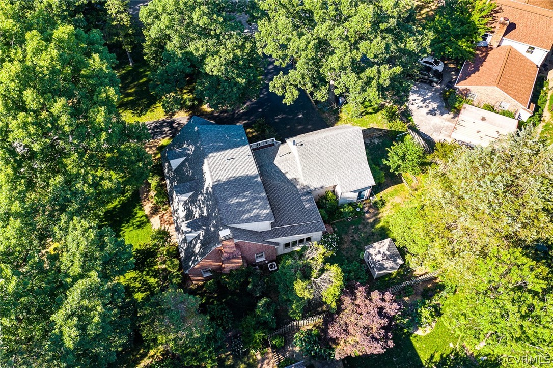 4019 Belspring Road Chester, VA 23831 - Photo 39 of 46 an aerial view of a house with a yard and garden
