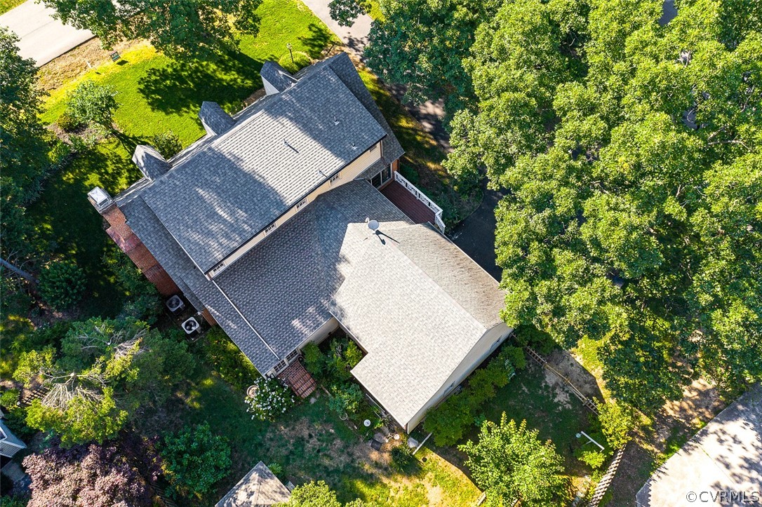 4019 Belspring Road Chester, VA 23831 - Photo 41 of 46 an aerial view of a house with a yard