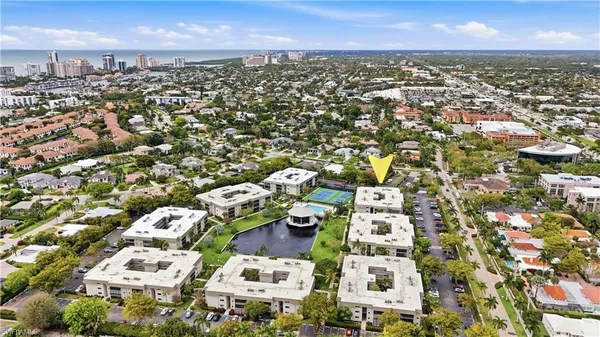 an aerial view of multiple house