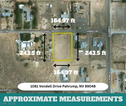 $42,999 | 1081 Vondell Drive, Pahrump, NV 89048