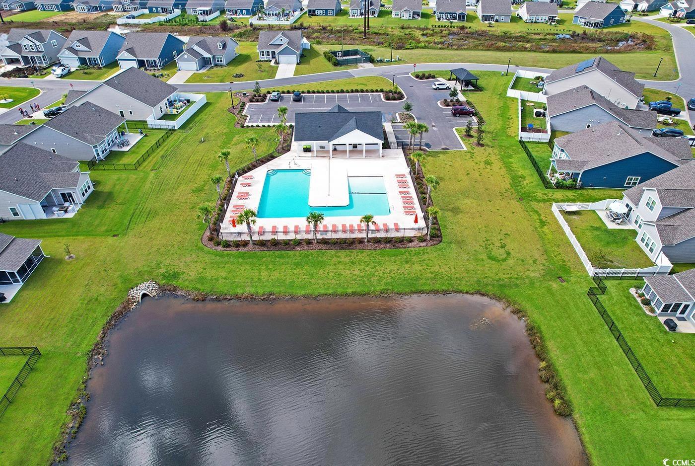 325 Cardita Loop Myrtle Beach, SC 29588 - Photo 37 of 39 Aerial view of residential area with a large body