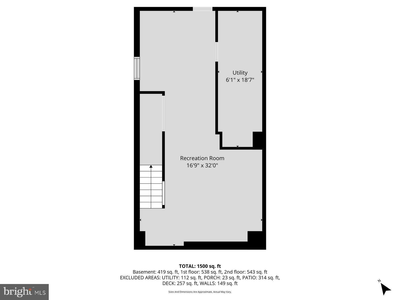 452 South Center Street Hanover, PA 17331 - Photo 45 of 45 Lower Level Floor Plan