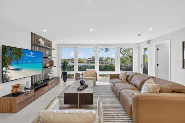 a view of an ocean and beach