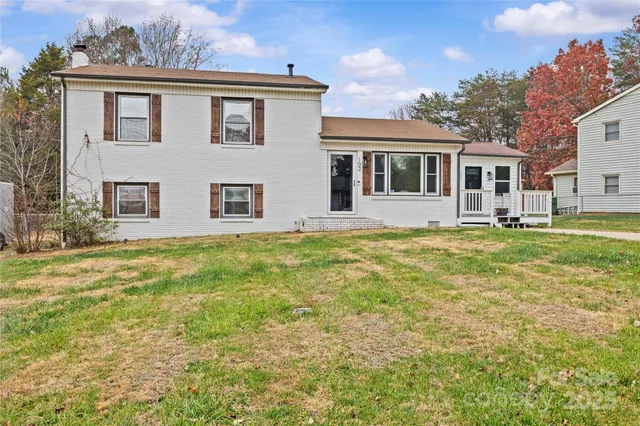 a house view with a garden space