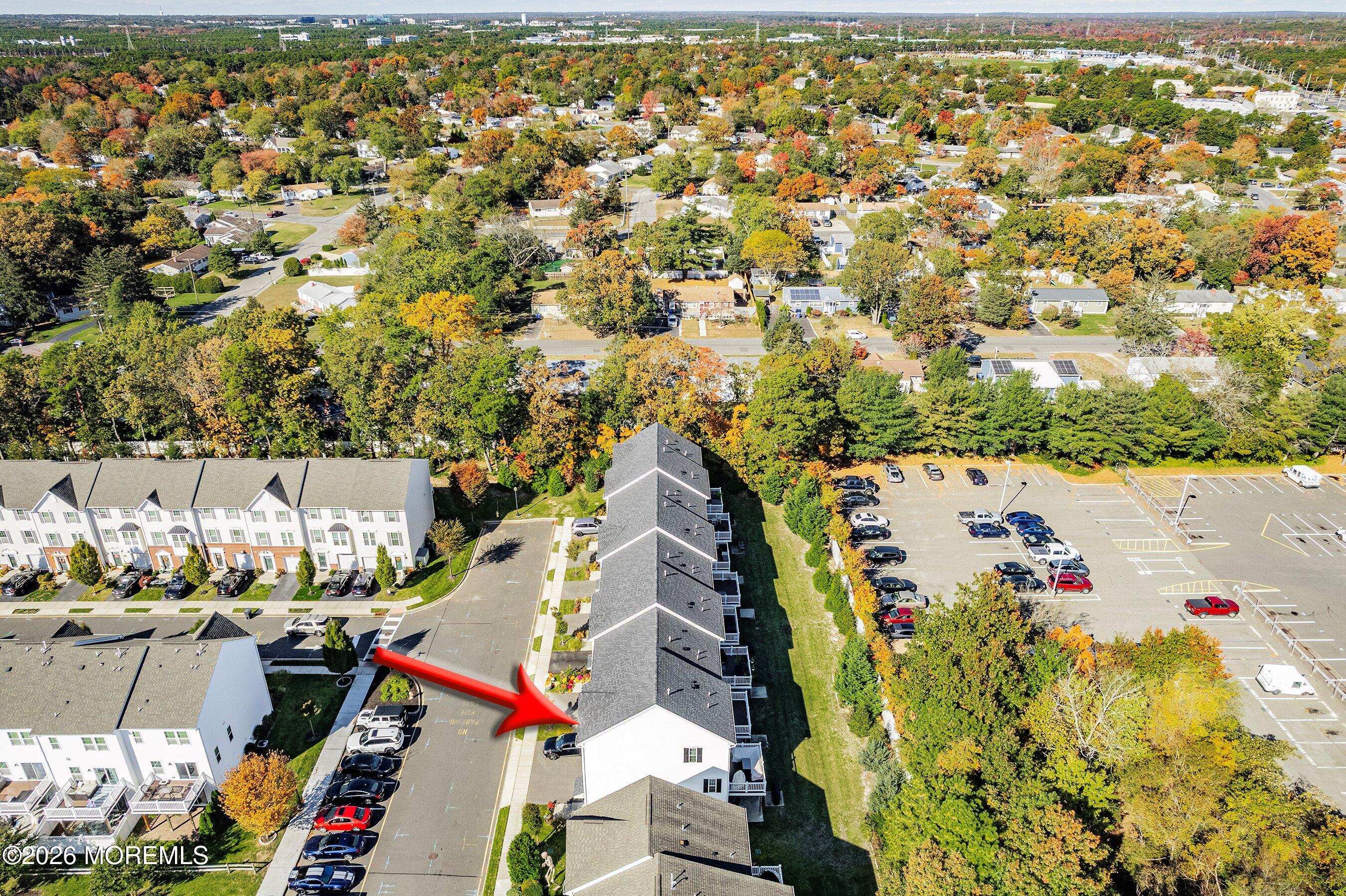 301 Prosper Way, Unit 201 Brick, NJ 08723 - Photo 34 of 37 35-Right Aerial with arrow