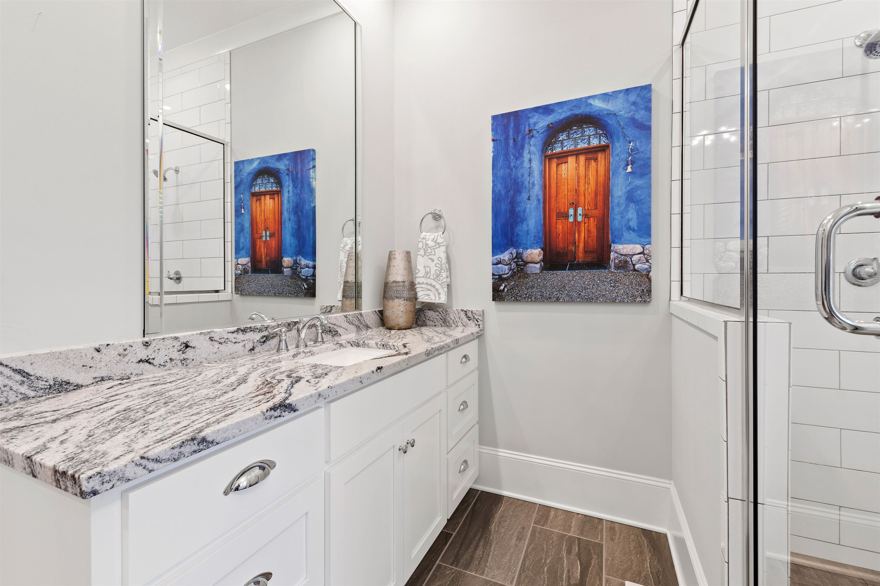73 Constitution Avenue Smithfield, NC 27577 - Photo 47 of 66 a bathroom with a sink and a mirror