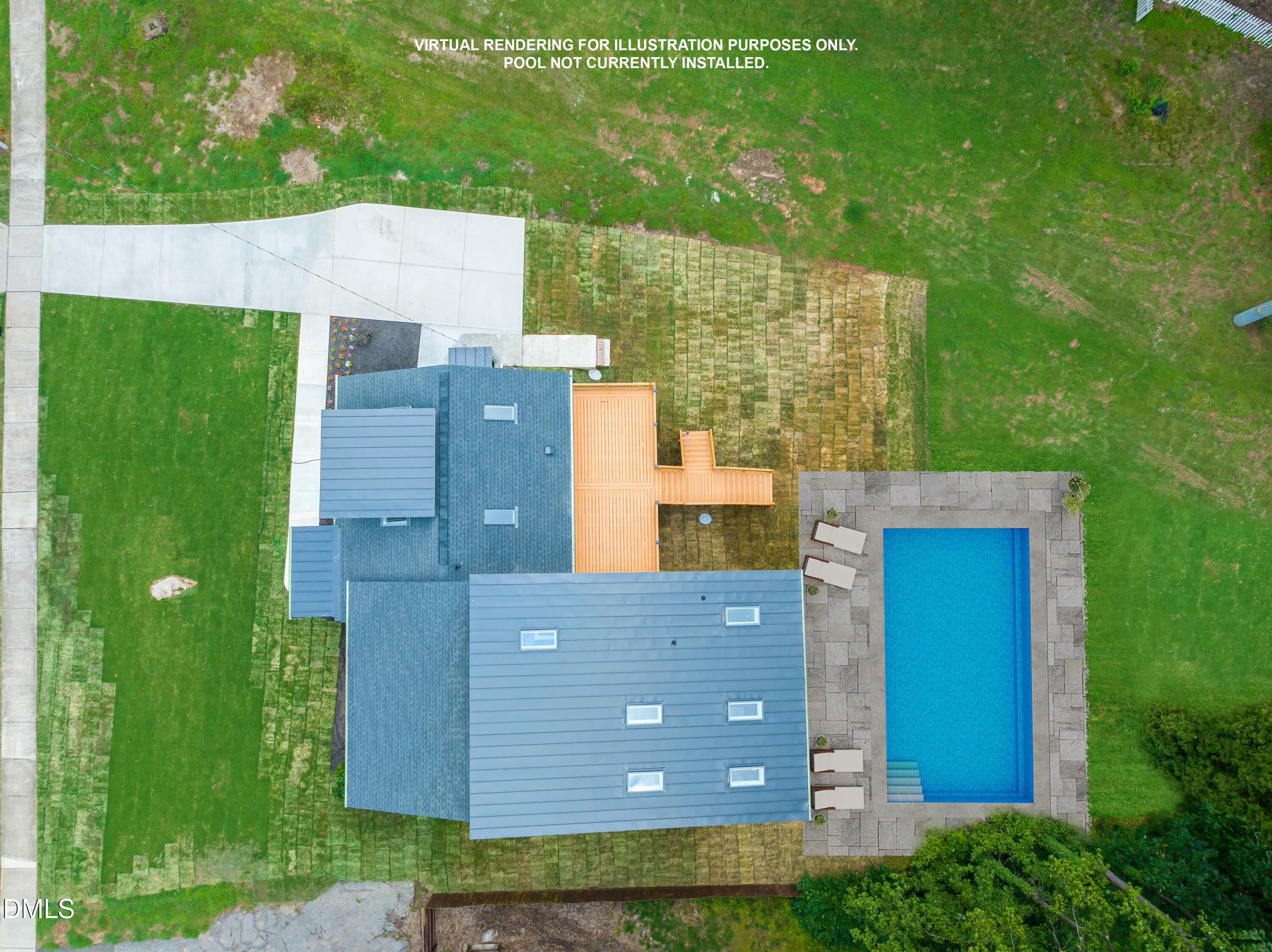 721 Currituck Drive Raleigh, NC 27609 - Photo 75 of 81 an aerial view of a house with a yard