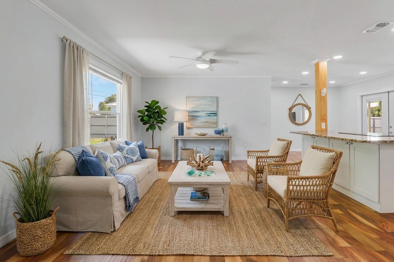 5909 Seagrape Drive Fort Pierce, FL 34982 - Photo 3 of 27 Living Room Staged