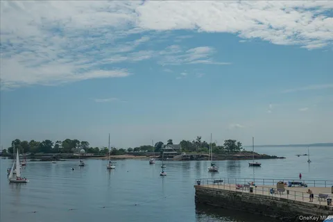 a view of a lake with houses