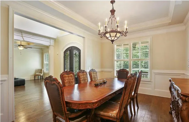 a bedroom with a bed and a view of bathroom