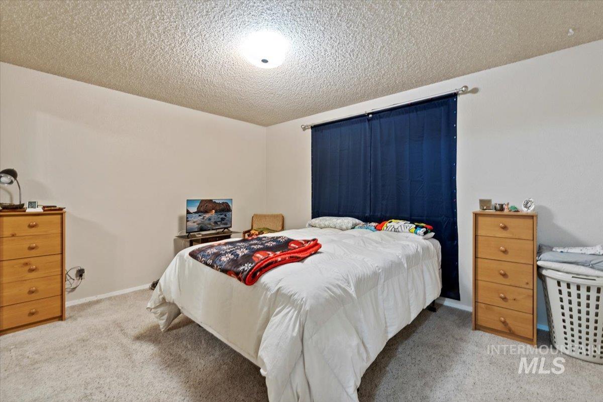 819 North Benjamin Lane Boise, ID 83704 - Photo 16 of 26 Bedroom with a textured ceiling and light carpet