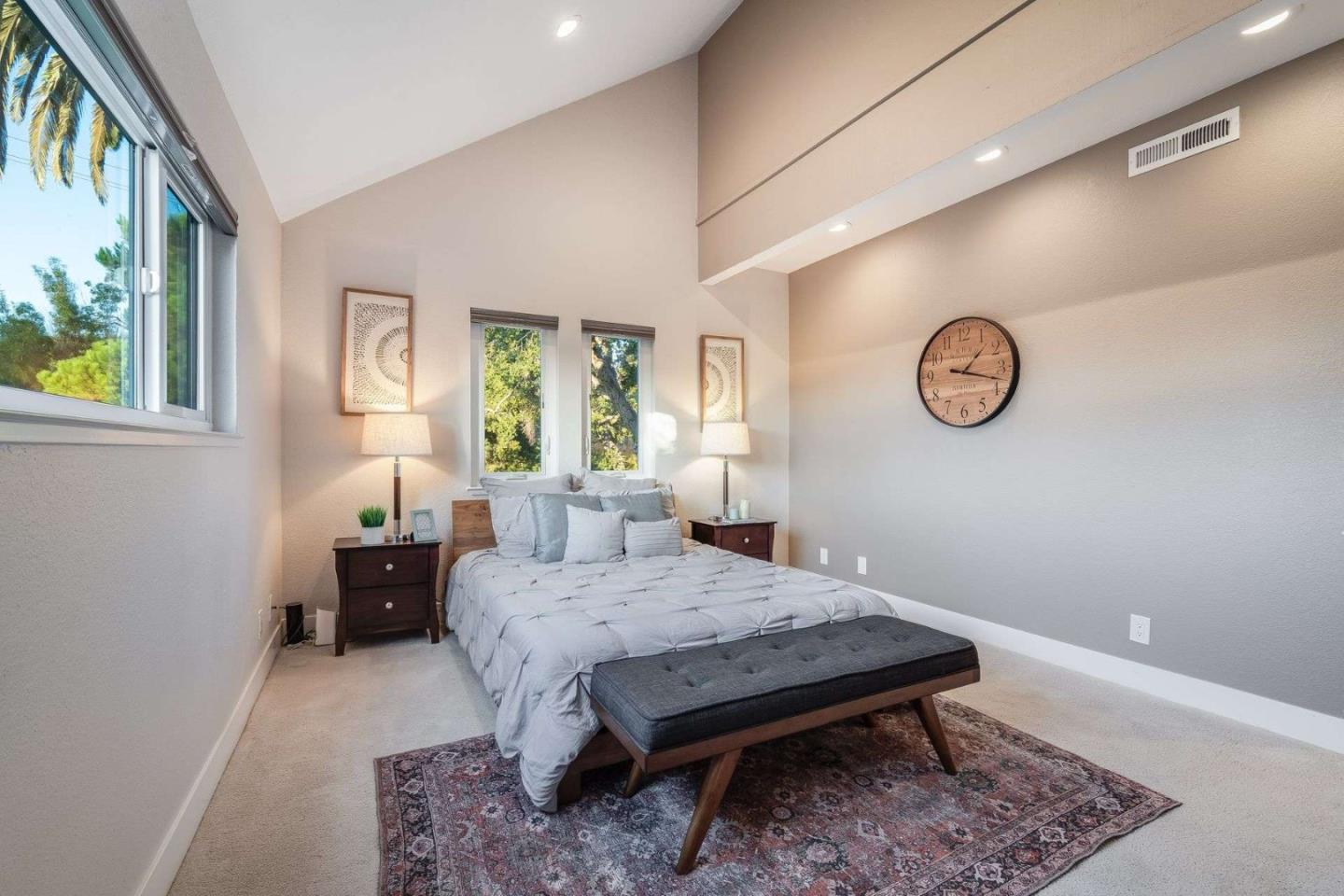 181 Centre Street, Unit 1 Mountain View, CA 94041 - Photo 25 of 58 a bedroom with a bed and a window in it