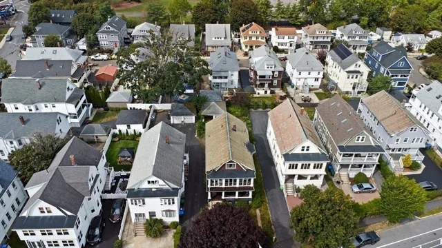 an aerial view of multiple house