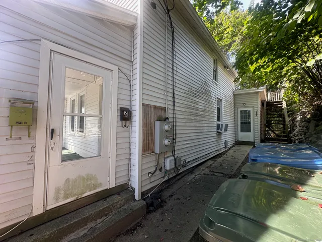 a view of a back yard of the house