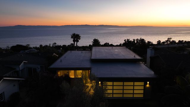 a view of a city from a balcony