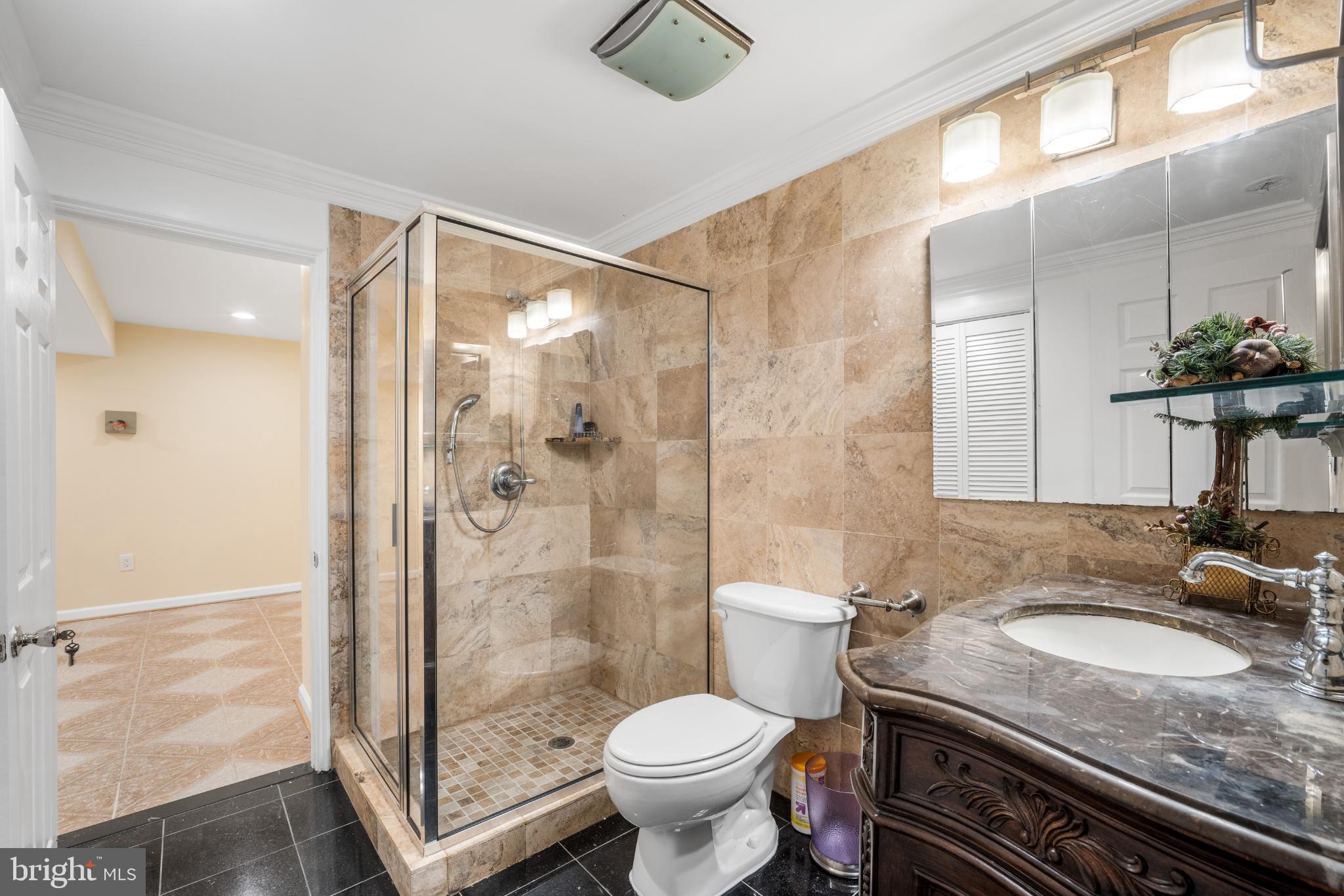 4104 Tulare Drive Silver Spring, MD 20906 - Photo 40 of 49 Basement full bathroom with modern finishes.