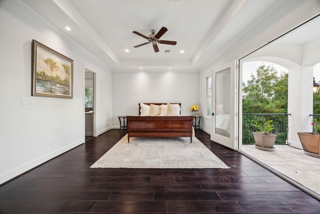 2508 Brun Street Houston, TX 77019 - Photo 29 of 50 Another angle of this very large primary bedroom shows how the natural light fills the room.