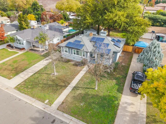 a view of a house with a swimming pool