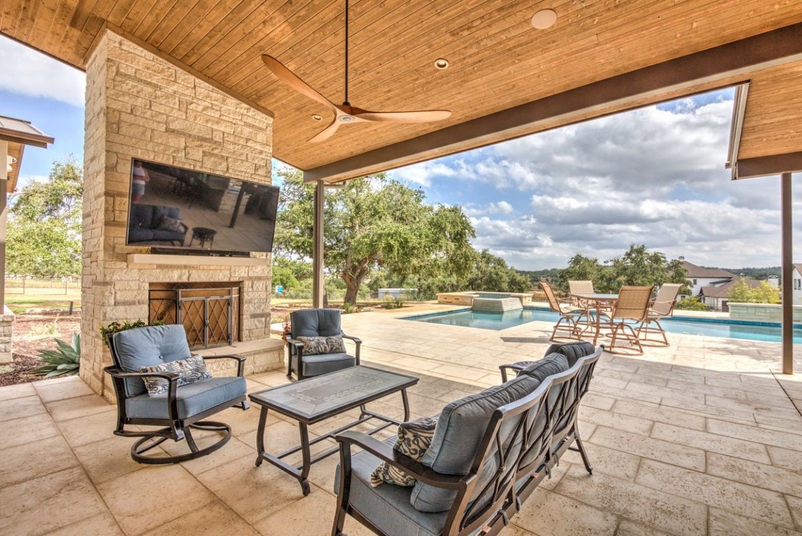 ONE OF MANY OUTDOOR SPACES. PERFECT PLACE TO ENJOY YOUR FAVORITE FOOTBALL GAME, MORNING COFFEE OR EVENING WINE.