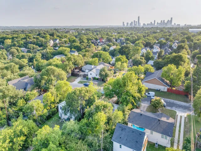 an aerial view of multiple house