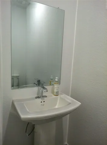 a sink and a mirror