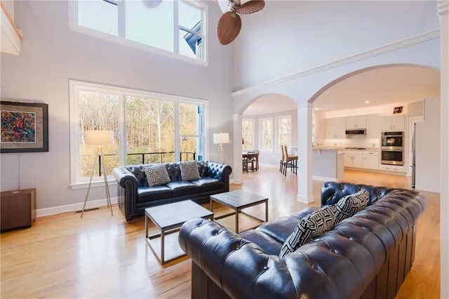 a view of kitchen with furniture and window
