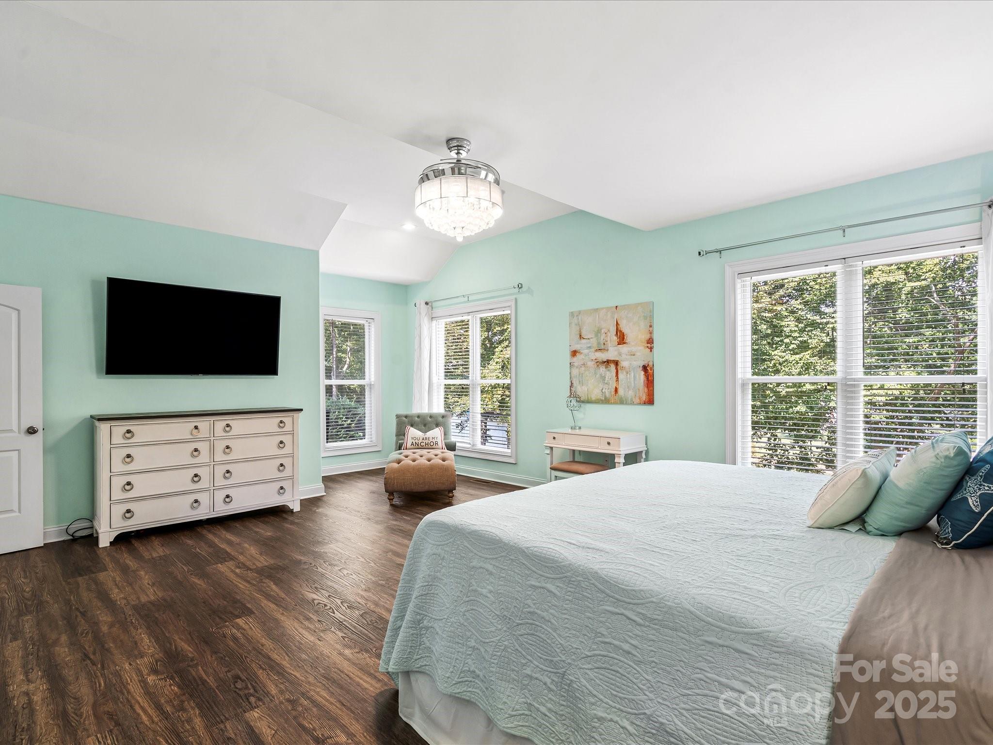 172 Beaten Path Road Mooresville, NC 28117 - Photo 16 of 48 a bedroom with a bed and flat screen tv