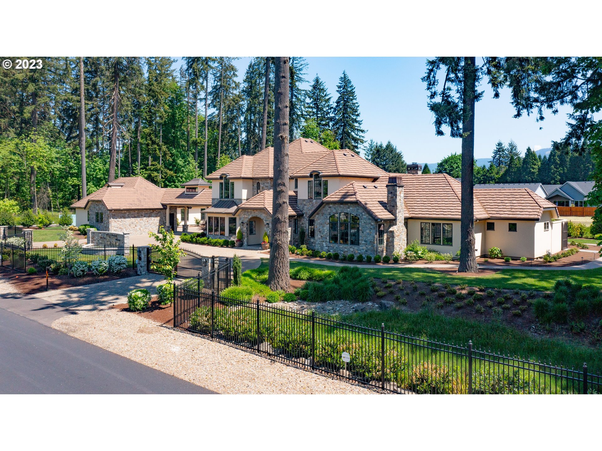 a house view with a garden space