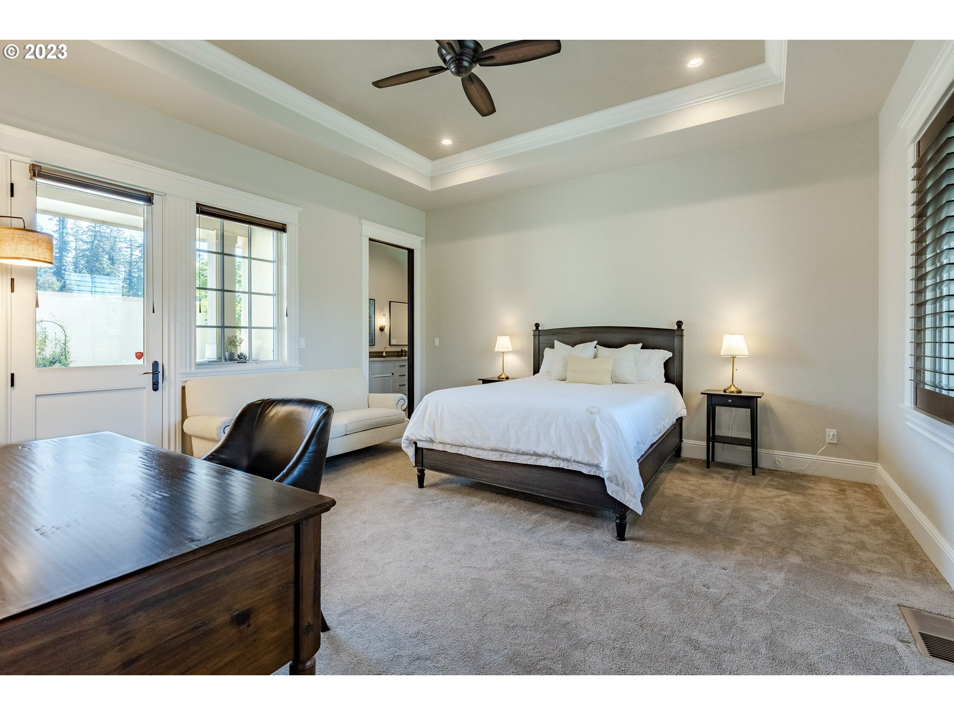 4075 Gilham Road Eugene, OR 97408 - Photo 27 of 48 a bedroom with a bed and a desk