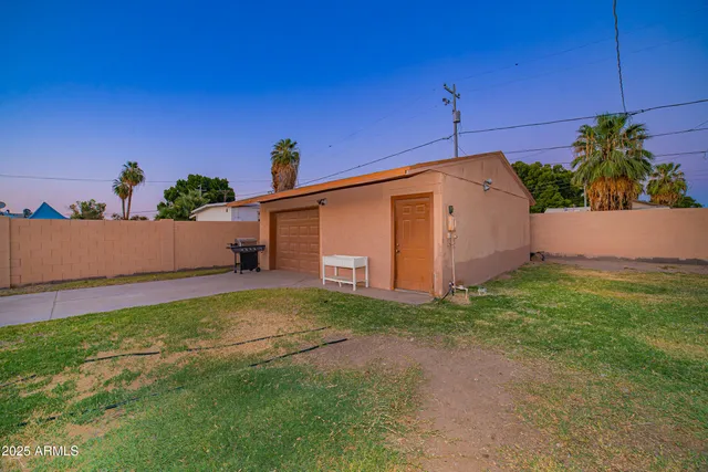 a backyard of a house