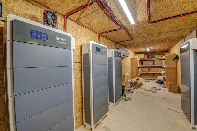 a view of storage and utility room