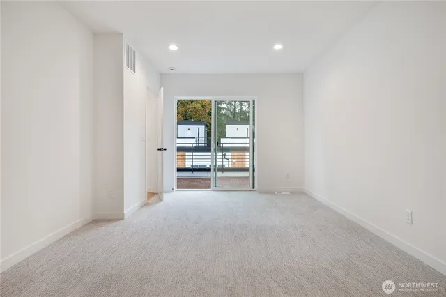 a view of a balcony with an outdoor space