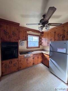 8306 Dade Road Richmond, VA 23227 - Photo 4 of 8 Kitchen with oven, light countertops, ceiling fan,