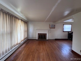 8306 Dade Road Richmond, VA 23227 - Photo 5 of 8 Unfurnished living room featuring a fireplace, a w
