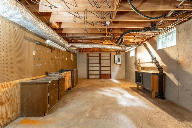 a view of a storage room