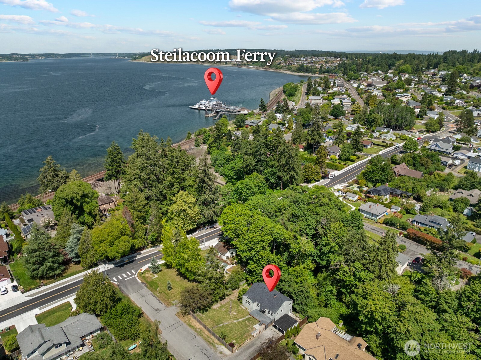 307 4th Street Steilacoom, WA 98388 - Photo 37 of 39 an aerial view of a house with a garden