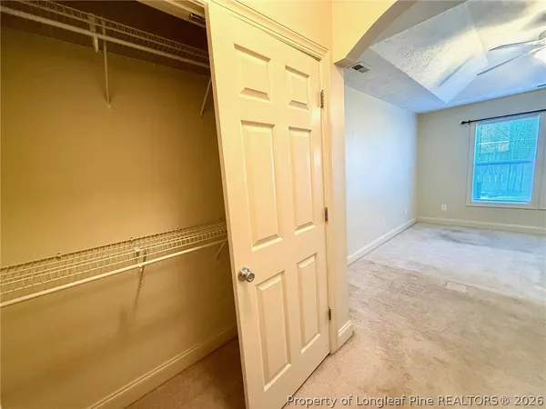 an empty room with window