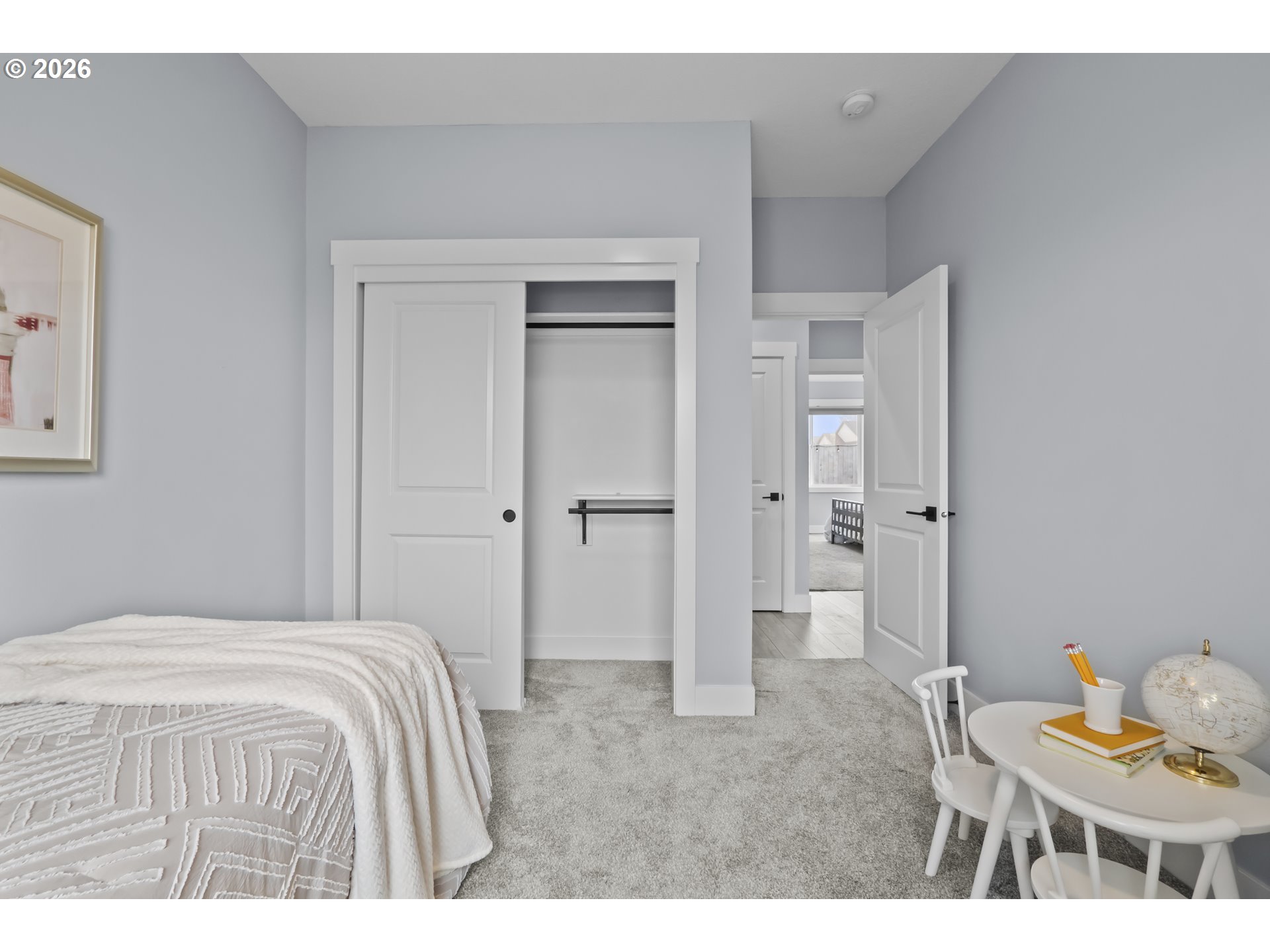 819 Riley Drive Northeast Silverton, OR 97381 - Photo 27 of 38 a bedroom with a bed and a chair