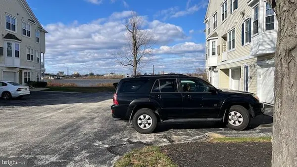 a car parked in front of a building